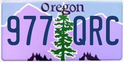 OR license plate 977QRC