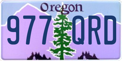 OR license plate 977QRD