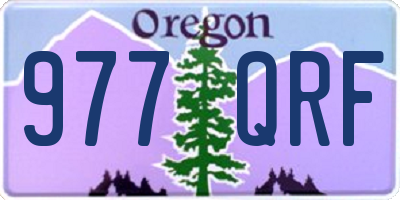 OR license plate 977QRF