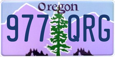 OR license plate 977QRG