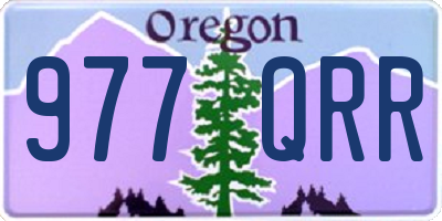 OR license plate 977QRR
