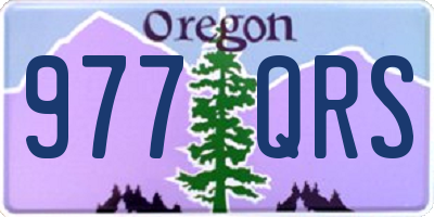 OR license plate 977QRS