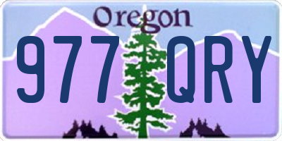 OR license plate 977QRY