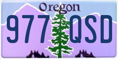 OR license plate 977QSD