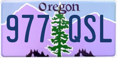 OR license plate 977QSL