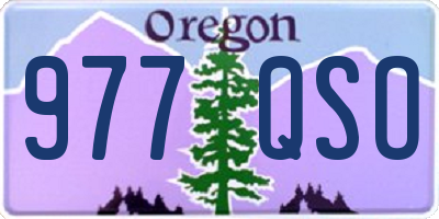 OR license plate 977QSO
