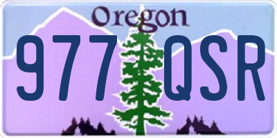 OR license plate 977QSR