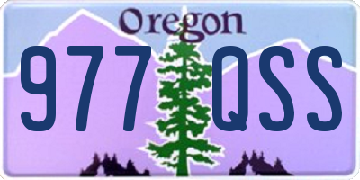 OR license plate 977QSS
