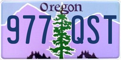OR license plate 977QST