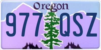 OR license plate 977QSZ