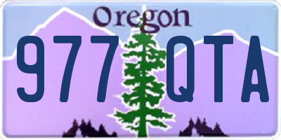 OR license plate 977QTA