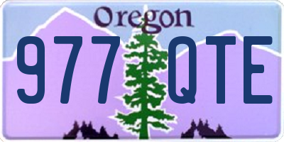 OR license plate 977QTE
