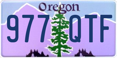 OR license plate 977QTF