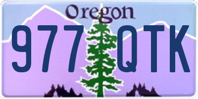 OR license plate 977QTK