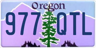 OR license plate 977QTL
