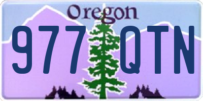 OR license plate 977QTN