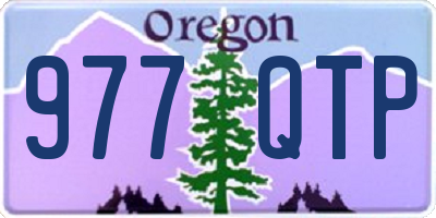 OR license plate 977QTP