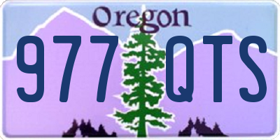 OR license plate 977QTS