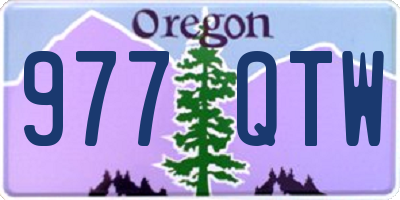 OR license plate 977QTW