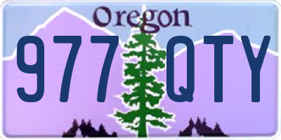 OR license plate 977QTY
