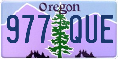 OR license plate 977QUE