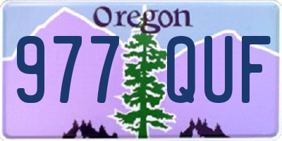 OR license plate 977QUF