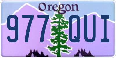 OR license plate 977QUI