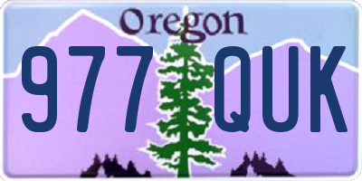 OR license plate 977QUK