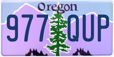 OR license plate 977QUP