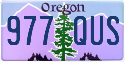 OR license plate 977QUS