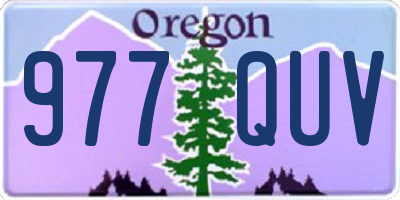 OR license plate 977QUV