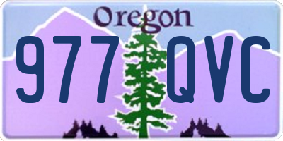 OR license plate 977QVC