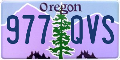 OR license plate 977QVS