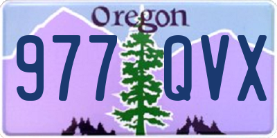 OR license plate 977QVX