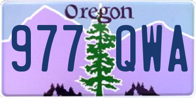 OR license plate 977QWA