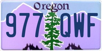 OR license plate 977QWF