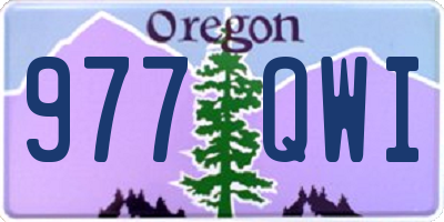 OR license plate 977QWI