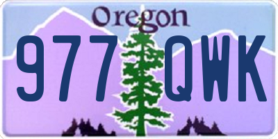 OR license plate 977QWK