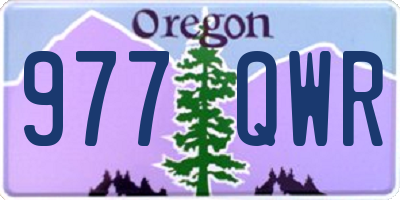 OR license plate 977QWR
