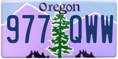 OR license plate 977QWW