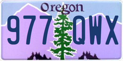 OR license plate 977QWX