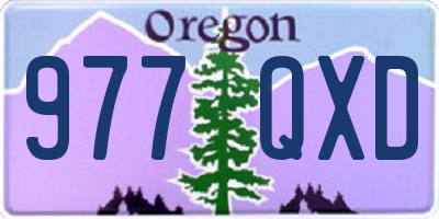 OR license plate 977QXD