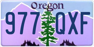 OR license plate 977QXF