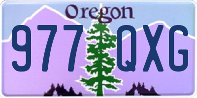 OR license plate 977QXG
