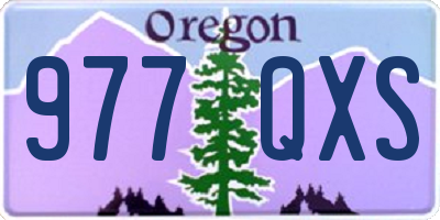 OR license plate 977QXS