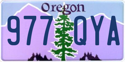 OR license plate 977QYA