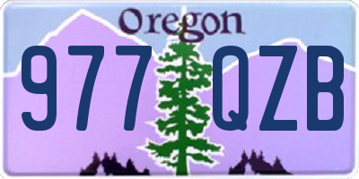 OR license plate 977QZB