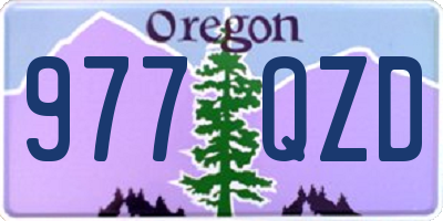 OR license plate 977QZD