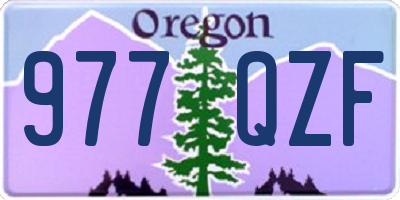 OR license plate 977QZF