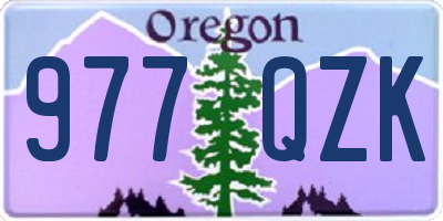 OR license plate 977QZK